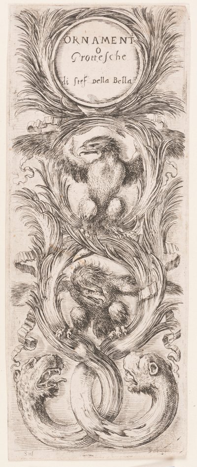 Talerz z serii Ornamenti o grottesche (Ornamenty lub Groteski) autorstwa Stefano della Bella