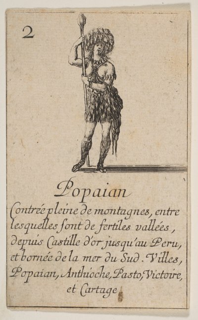 Popayan, z „Gry w geografii” Gra w geografię, 1644. autorstwa Stefano della Bella