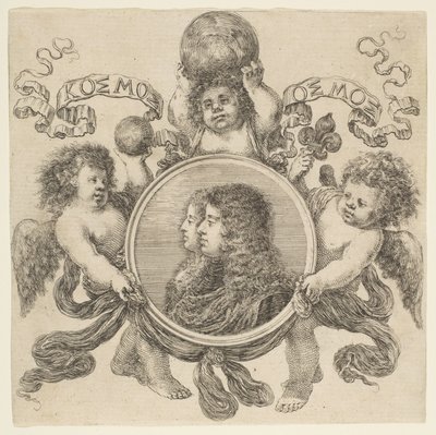Portret Cosimo de Medici i Marguerite Louise dOrleans, jego żony, 1661. autorstwa Stefano della Bella
