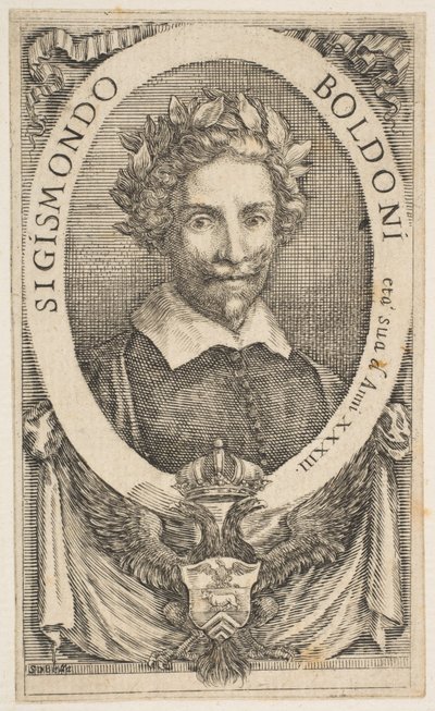 Portret poety Zygmunta Boldoniego, 1656. autorstwa Stefano della Bella
