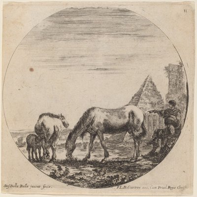 Piramida Kajusza Cestiusza autorstwa Stefano della Bella
