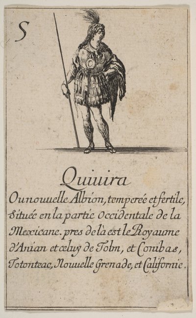 Quivira, z „Gry w geografii”, gry w geografii, 1644. autorstwa Stefano della Bella