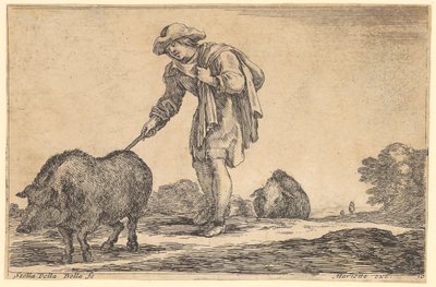 Pastuch świń autorstwa Stefano della Bella