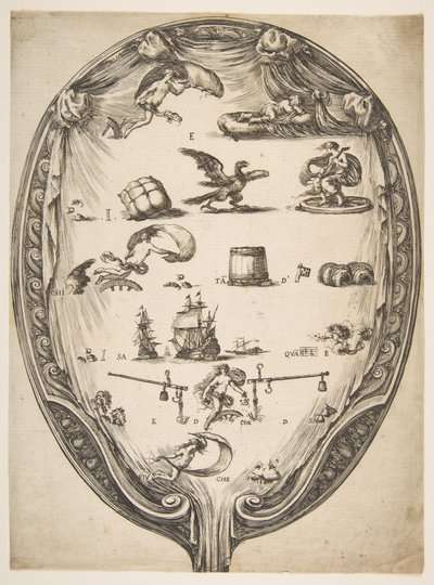 Ekran z Rebusem Fortuny, ca. 1639. autorstwa Stefano della Bella