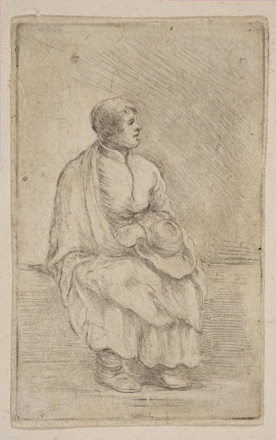 Siedzący duchowny, ca. 1662. autorstwa Stefano della Bella