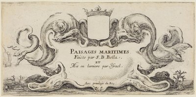 Pejzaże morskie (Paysages maritimes): strona tytułowa autorstwa Stefano della Bella