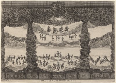 Szósta scena z całego nieba, 1637. autorstwa Stefano della Bella