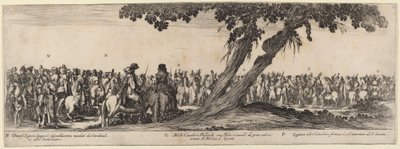 Panowie hiszpańscy, jeźdźcy polscy i francuscy, 1633. autorstwa Stefano della Bella