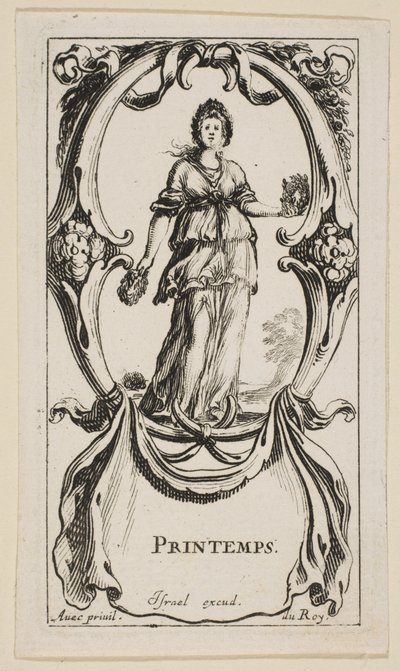 Wiosenne Printemps, z „Czterech pór roku”, ca. 1641. autorstwa Stefano della Bella