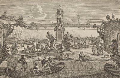 Posąg Ferdynanda I, prawdopodobnie ok. 16541655. autorstwa Stefano della Bella