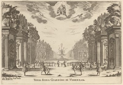 Trzecia scena Giardins z Wenus autorstwa Stefano della Bella