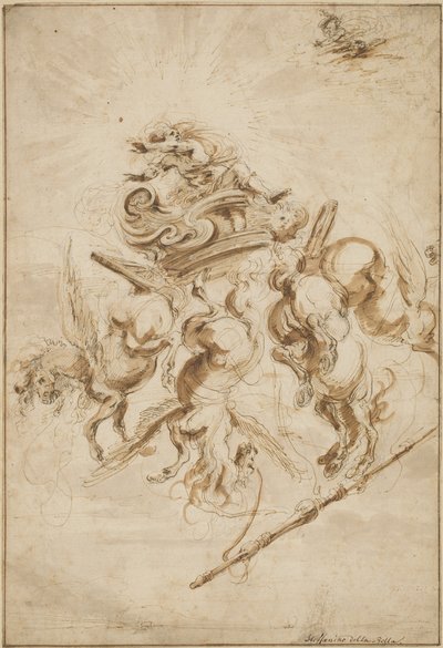 Upadek Faetona, c. 1655. autorstwa Stefano della Bella