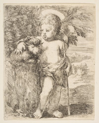 Dzieciątko św. Jan Chrzciciel ze swoim Barankiem, ok. godz. 1649. autorstwa Stefano della Bella