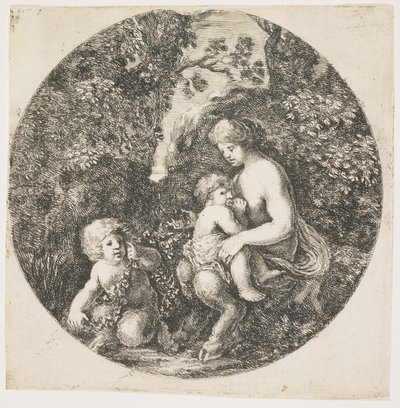 Żona satyra, 1656 autorstwa Stefano della Bella
