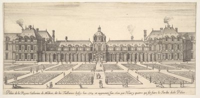 Pałac Katarzyny Medycejskiej, zwany Tuilleries, z różnych poglądów uwagi..., 1649-51. autorstwa Stefano della Bella