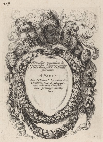 Strona tytułowa dla nowych wynalazków wkładów, 1647. autorstwa Stefano della Bella