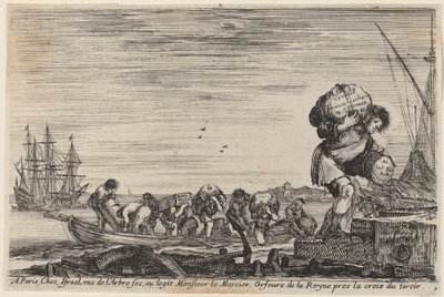 Strona tytułowa widoków portów morskich, 1647. autorstwa Stefano della Bella