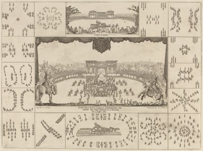 Turniej rozegrany we Florencji na ślub wielkiego księcia Ferdynanda II, 1637. autorstwa Stefano della Bella