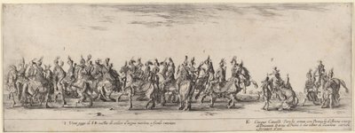 Dwadzieścia stron i pięć koni tureckich, 1633. autorstwa Stefano della Bella