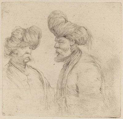 Dwóch Turków. autorstwa Stefano della Bella