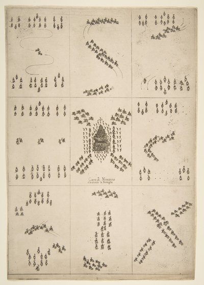 Różne figury baletu konnego, 1652. autorstwa Stefano della Bella