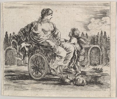 Wenus z „Gry w mitologię” Jeu de la Mythologie, 1644. autorstwa Stefano della Bella