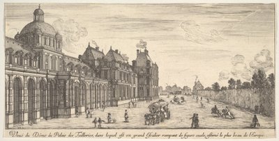 Widok na kopułę Pałacu Tuilleries z różnych widoków niezwykłej pla..., 1649-51. autorstwa Stefano della Bella