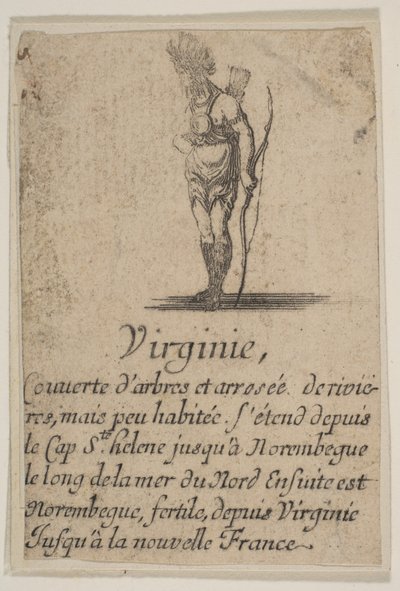 Virginia, z „Gry geograficznej”, „Gry geograficzne”, 1644. autorstwa Stefano della Bella