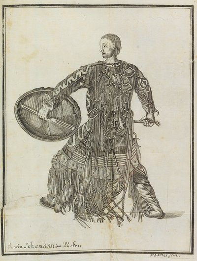 Szaman. Z Opis kraju Kamczatka, ok. godz. 1750. autorstwa Steller