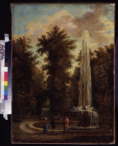 „Widok fontanny w parku” Obraz Stepana Filipowicza Galaktionowa (1779-1854) Muzeum Sztuki M. Kroshitsky, Sewastopol autorstwa Stepan Philippovich Galaktionov