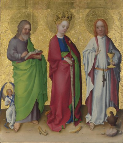 Święci Mateusz, Katarzyna Aleksandryjska i Jan Ewangelista, ok. 1930 r. 1450 autorstwa Stephan Lochner