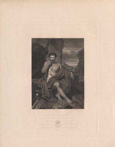 Caius Marius na ruinach Kartaginy. autorstwa Stephen Alonso Schoff