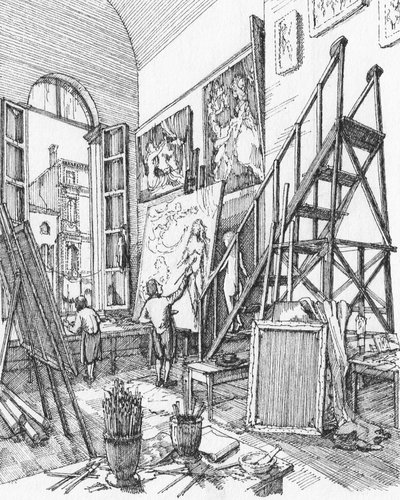Studio artysty w Wenecji autorstwa Stephen Conlin