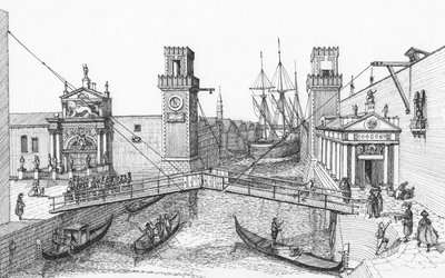Wejście do Arsenale, Wenecja autorstwa Stephen Conlin