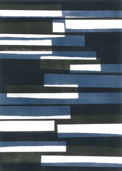 Tablice I, 2015 (monoprint na papierze) autorstwa Stephen Dow