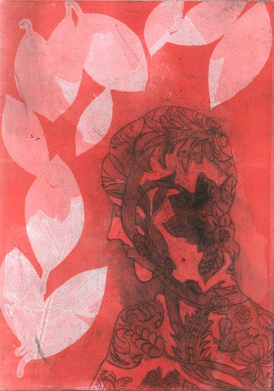 Cast II, 2015 (monoprint na papierze) autorstwa Stephen Dow