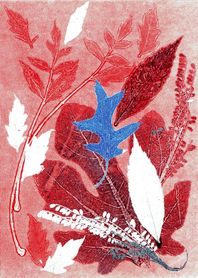 Jol III, 2017 (monoprint na papierze) autorstwa Stephen Dow
