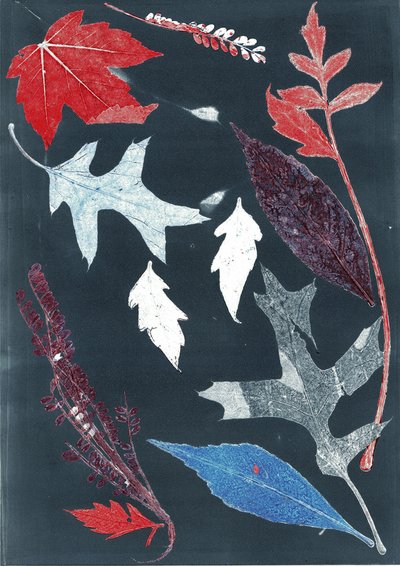 Jol X, 2017 (monoprint na papierze) autorstwa Stephen Dow
