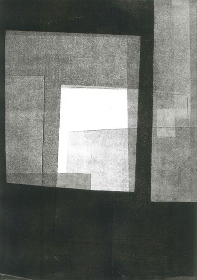 Nocturnus III, 2015 (monoprint na papierze) autorstwa Stephen Dow