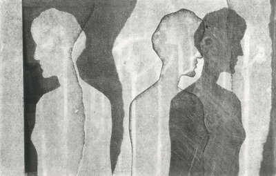 Tears I Bled VIII, 2016 (monoprint na papierze) autorstwa Stephen Dow