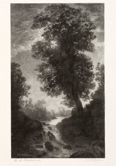 Wodospad przy świetle księżyca, 1887. autorstwa Stephen Greeley Putnam