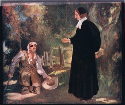 Biskup Ken i żebrak (kolor litho) autorstwa Stephen Reid