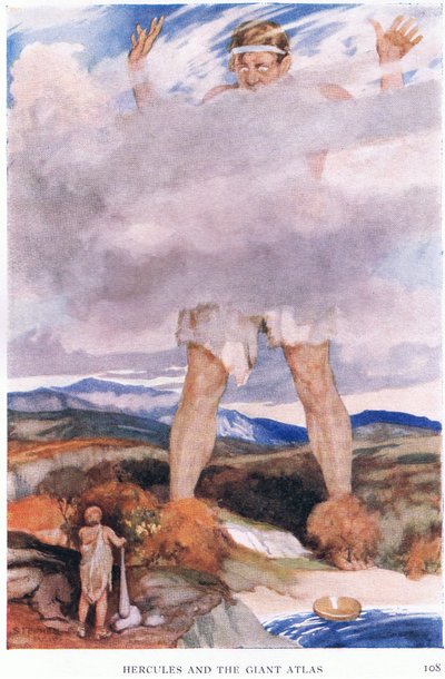 Herkules i gigantyczny Atlas autorstwa Stephen Reid
