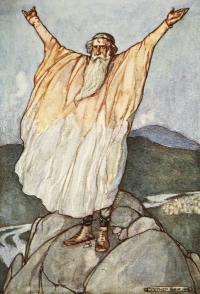 „Nadchodzi chwila szczęścia”, ilustracja z „Cuchulain, The Hound of Ulster” Eleanor Hull (1860-1935) autorstwa Stephen Reid