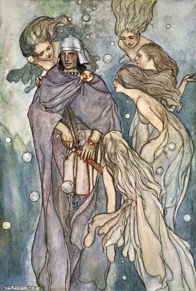 „Tam mieszkały rudowłose nimfy morskie”, ok. 1910. autorstwa Stephen Reid