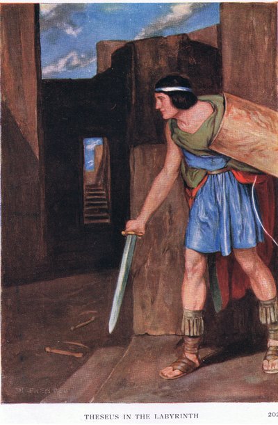 Tezeusz i labirynt autorstwa Stephen Reid