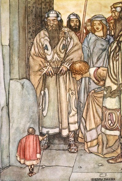 „Wszyscy wyszli, panowie i damy, aby zobaczyć małego człowieka”, ok. 1910. autorstwa Stephen Reid
