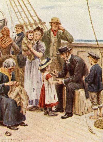 Ilustracja przedstawiająca życie biskupa Pattesona (kolorowa litografia) autorstwa Stephen T. Dadd