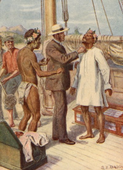 Ilustracja przedstawiająca życie biskupa Pattesona (kolorowa litografia) autorstwa Stephen T. Dadd