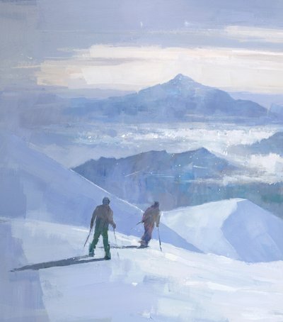Wyprawa narciarska w Alpach autorstwa Steve Mitchell